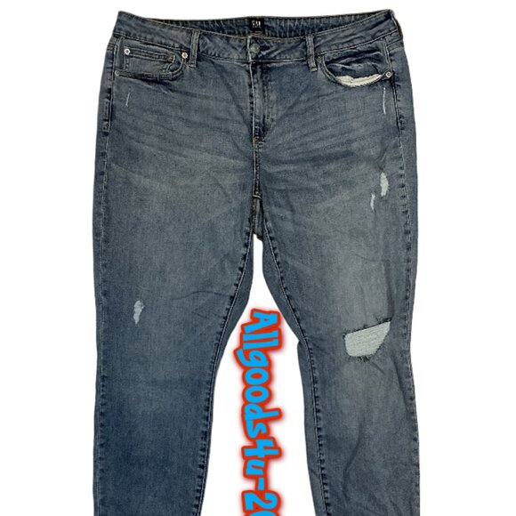 Gap True Skinny Women’s Jeans 35R Distressed Medium Wash - Picture 1 of 11